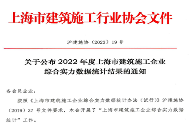 龙8-long8建设集团连续七年蝉联“上海市进沪施工30强企业第一名”