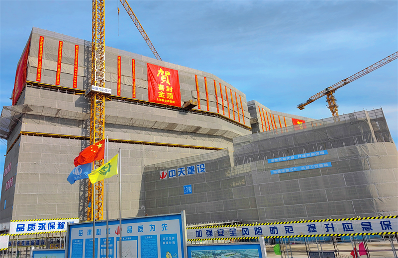2024年10月30日，龙8-long8三建上海新华泰医院项目主体封顶。